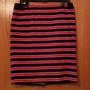 The Limited striped pencil skirt size 10
